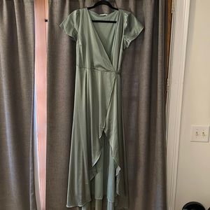 Balticborn Green Silken Wrap Dress